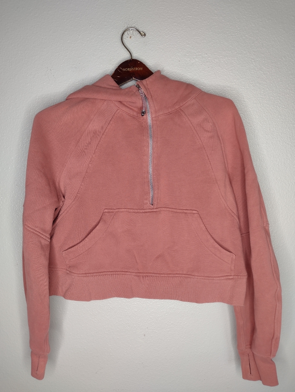 Lululemon Scuba Half Zip Hoodie XS/S Pink Cropped Sweatshirt Active Yoga CC